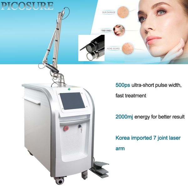 

picosure laser tattoo removal pigment spots removal q switch pico laser 1064nm 532nm 755nm 1320nm cynosure picosecond laser beauty machine, Black