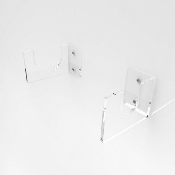 

2pcs/set baseball bat holder horizontal display shop home easy install wall mounted stand transparent softball accessories shelf