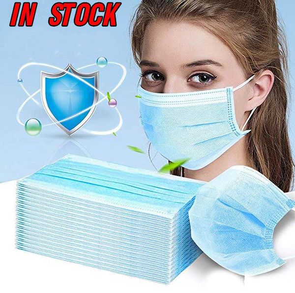 

have in stock disposable face mask 3 layers dustproof mouth masks facial protective cover masks set anti-dust mask fast shipping