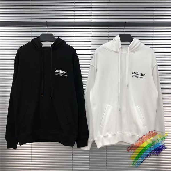 

ambush hoodie hooded men women classic logo letter printing loose hip-hop ambush pullover sweatshirts, Black