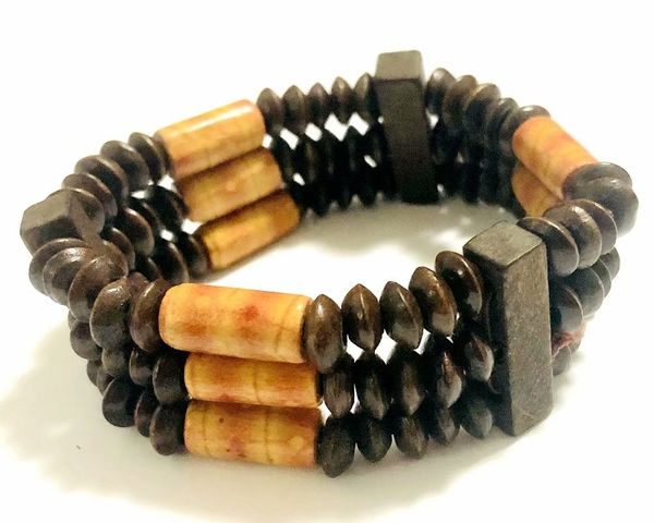 

beads men's bracelet limitation yak bone art vintage bracelets for man, Black