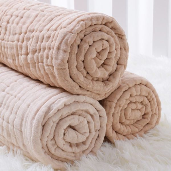

seartist newborn muslin blanket infant 100% cotton 6 layers gauze bath towel baby swaddle blankets hold wraps 2019 new 35