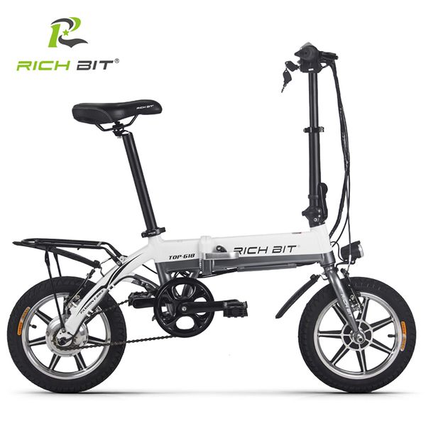 

richbit rt-618 14 inch folding electric bike 36v 250w 10.2ah lithium battery electric bicycle folding electric mountain bike, Silver;blue