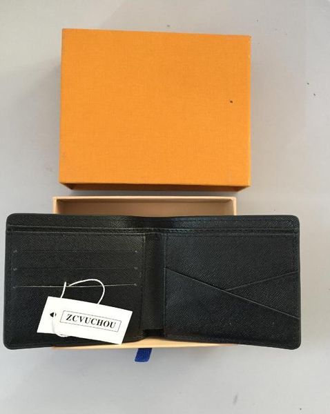 

cow leather men short wallet casual genuine leather card wallet with credit card id holder purses gift for men with box dust bag serial, Red;black