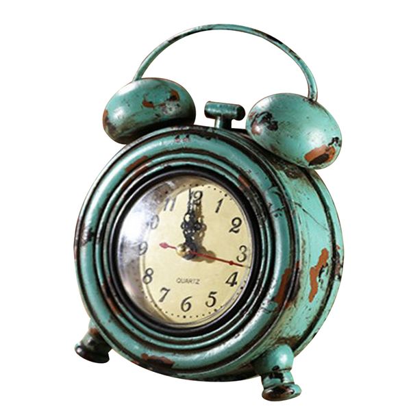 

retro metal wall clock 18cm rose gold round quartz modern, battery quartz clock