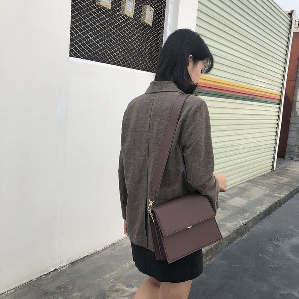 

2020 bag net red simple small square bag broadband single shoulder messenger