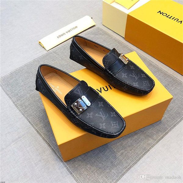 

20fw summer half shoes for men loafers italian fashion casual slipon shoes men luxury brands genuine leather breathable shoes yetc5, Black