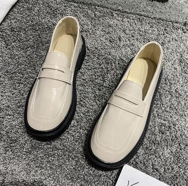 

women low classic oxfords shoes patent leather med square heel ladies black shoes brogue oxford