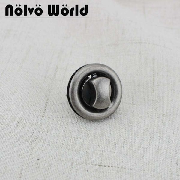 

10-30pcs старый серебряный 25 мм круглый поворотный замок, декоративный поворотный замок, сумка и кошелек оптом, Black