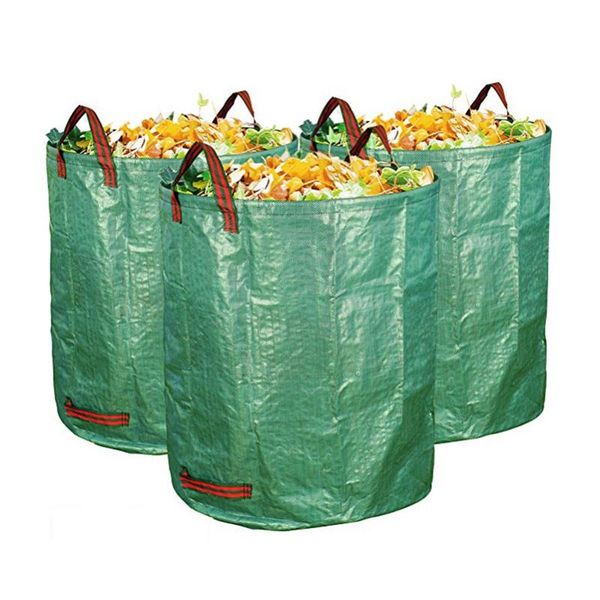 

gardening leaves bags reusable lawn pool garden leaf waste bag fermentation kitchen garbage removal homemade organic compost bag