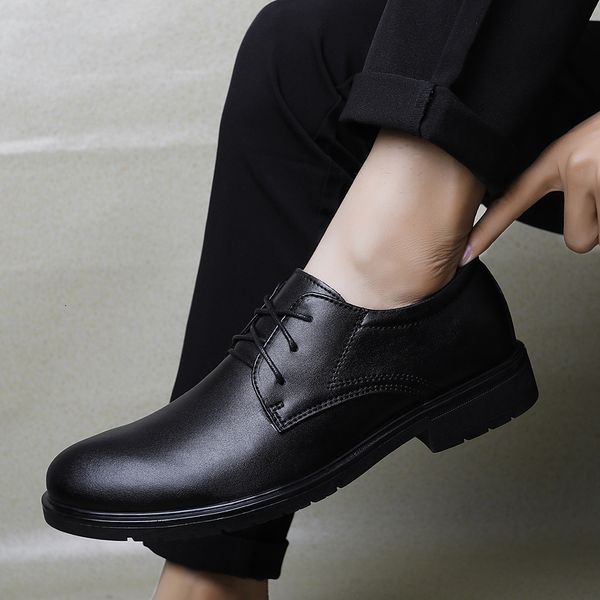 

british style cohide leather men's business dress casual shoes outdoor comfortable fashion men's pointed designer flats shoes a4, Black