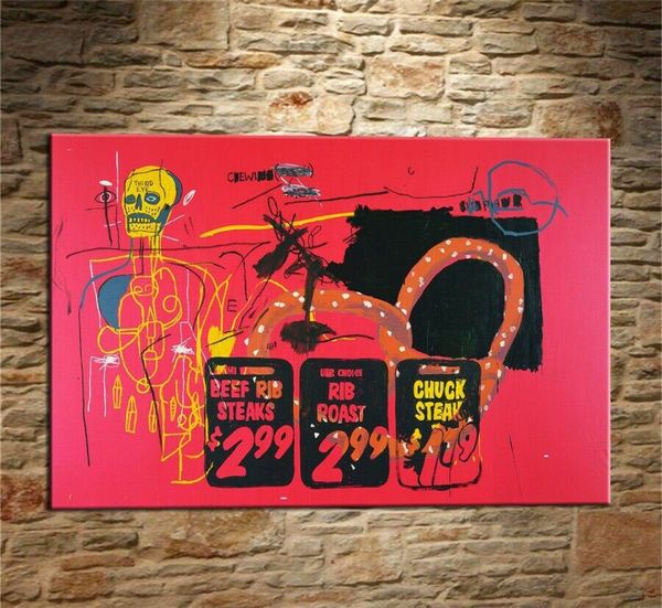 

jean michel basquiat graffiti art #146 home decor handpainted &hd print oil paintings on canvas wall art pictures 200303