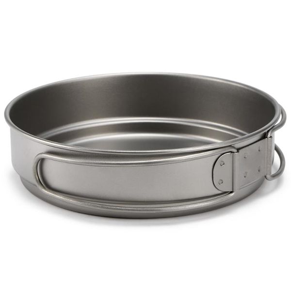 

350ml / 500ml camping cookware ultralight titanium fry pan titanium pan for picnic outdoor portable cookware foldable handle