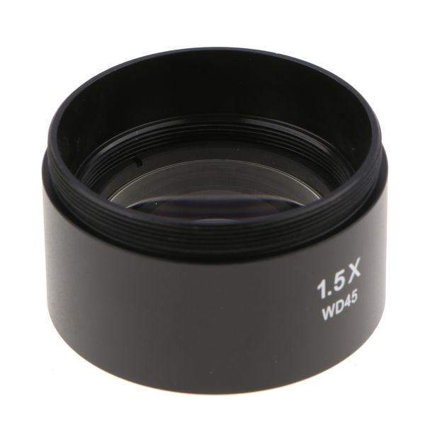 

stereo microscope 1.5x auxiliary lens barlow objective lenses m48x0.75 48mm mounting thread wd45 (black