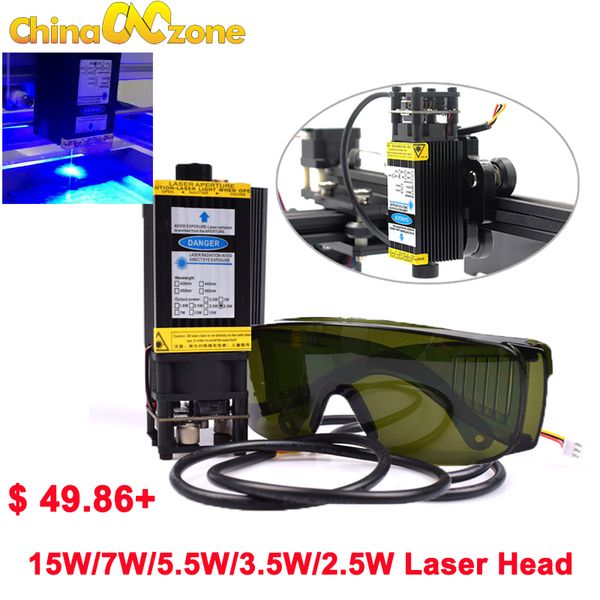 

cnc blue laser engraving module 15w 5.5w 7w 450nm 12v focusable laser module engraving machine part head withl pwm