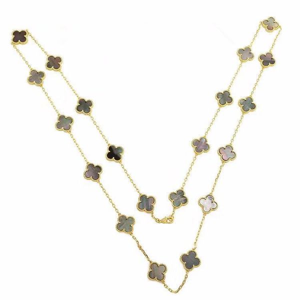 

multi flower necklace luxury designer jewelry women necklaces brand gold jewelry necklace for women hip hop jewelry luxury necklace, Silver