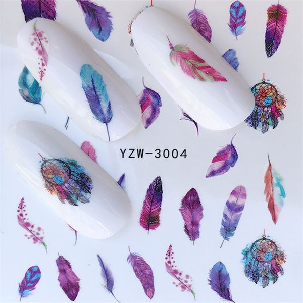 

ywk 1pc simple artistic black stencils nail art water transfer sticker gel polish full decor for nails tool