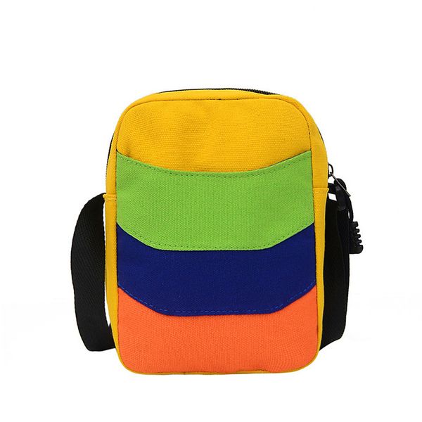 

canvas bag women's bag joker contrast broadband small square light casual messenger