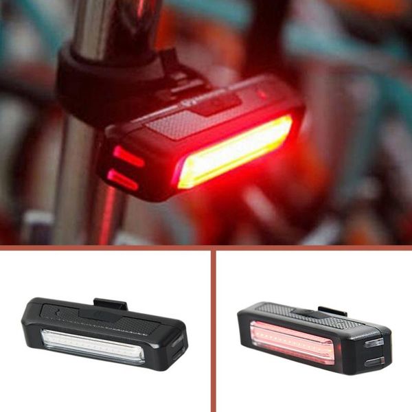 

waterproof usb rechargeable bicycle tail light ultra bright 6 lighting modes red/white led light bike safety flash lamp