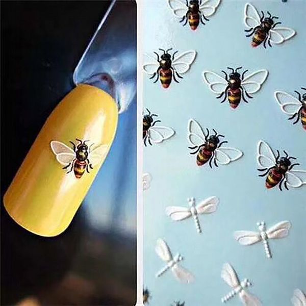 

1 шт. мода ногтей 3d diy симпатичные фламинго пчела цветущий цветок украшения искусства ногтя наклейки передачи воды