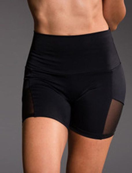 

women high waist elasticity breathable yoga shorts seamless sport microfiber yarn workout running gym fitness female short pants, White;red
