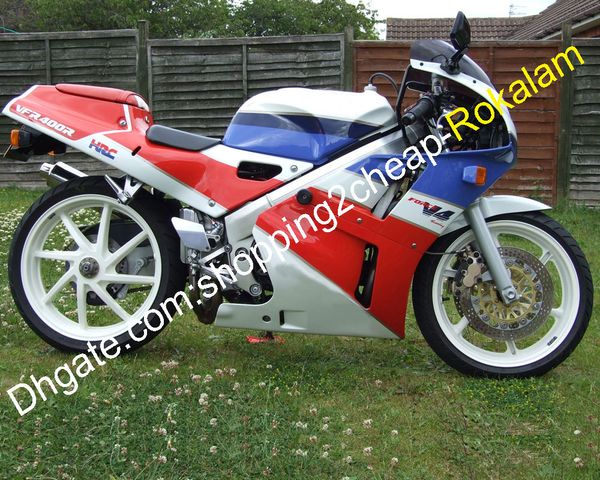 Verkleidungsset für Honda VFR400R NC30 V4 VFR400 VFR 400 R 1988 1989 1990 1991 1992 Weiß Rot Blau Motorradverkleidungsset