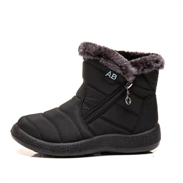 

women boots 2019 new waterproof snow boots for winter shoes women casual lightweight ankle botas mujer warm winter female, Black