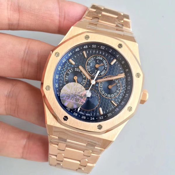

jf luxury men's diamond watch waterproof 5134 movement designer watches luxury mens watches orologio di lusso, Slivery;brown