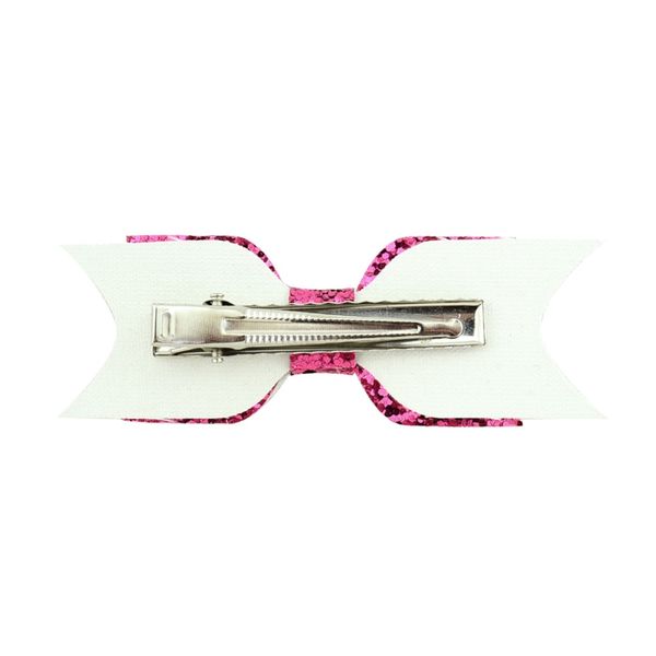 

1piece glitter bowknot sequin powder hair accessories 8.5cm casual hairclip hair bow fashion bow accessory sweet barrette 752, Slivery;white