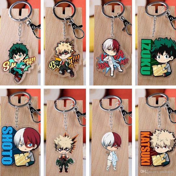 

new 40 styles my hero academia midoriya izuku bakugou katsuki todoroki s keyring anime collectible pendants party gifts keyrings