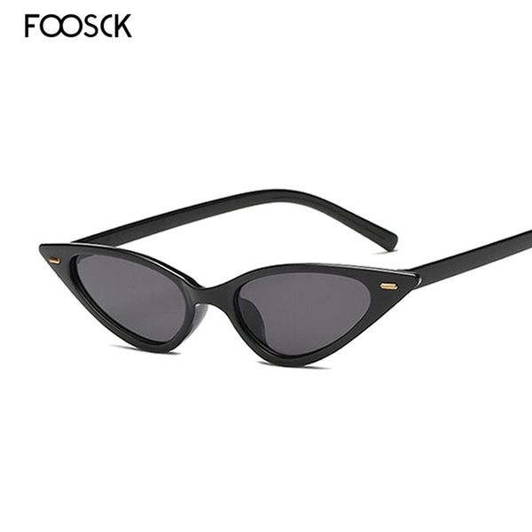 

foosck ladies clear lens cateye солнцезащитные очки vintage прямоугольник солнцезащитные очки женщин мужские рамки очки uv400, White;black
