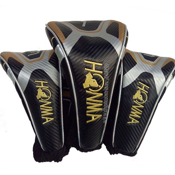 Motorista de golfe Cabeça de alta qualidade Honma Golf Wood Headcover 1 3 5 Clubes Cabeça de cabeça compatível com todos os clubes de golfe frete grátis