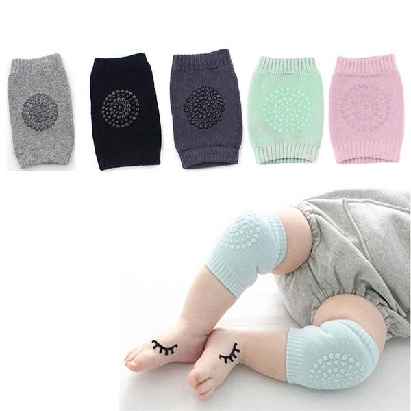 

1 pair baby kids toddlers leg warmers knee pad safety crawling elbow cushion infant baby knee support protector baby kneecap, Pink;yellow