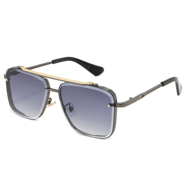 

classic brand designer flat mirror sun glasses square gold male female superstar oversized men sunglasses women ydaho