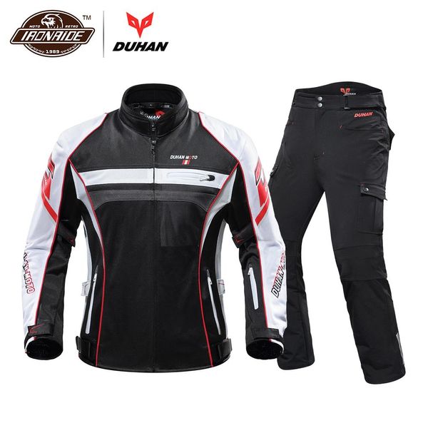 

duhan men motorcycle jacket motocross jaqueta breathable chaqueta moto suit motorcycle pants racing riding jacket for summer