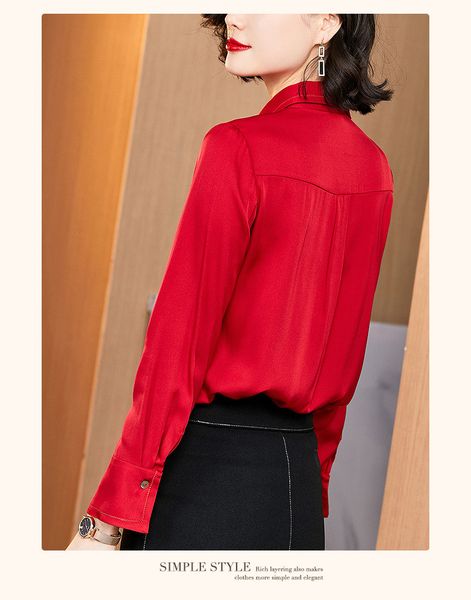 

2020 spring new solid color professional wear hong kong style wild shirt top, White