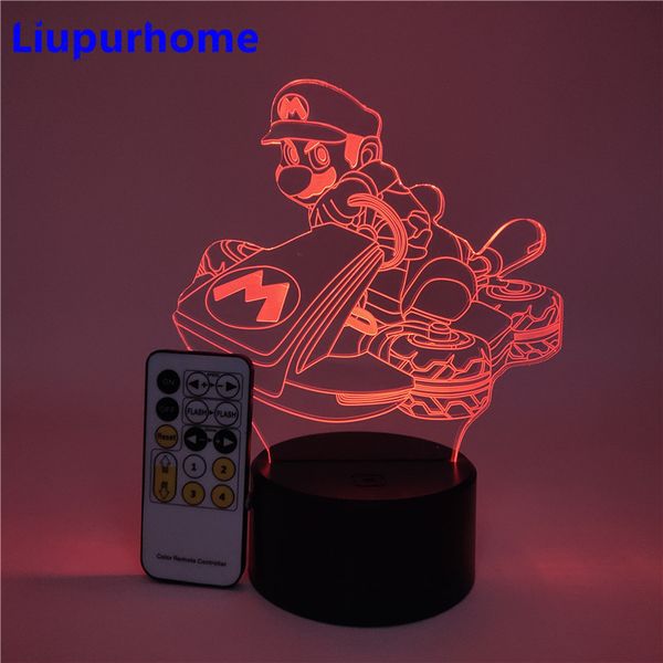 

mario kart 3d led night light mario andretti racing decoration table lamp desk lamp gifts for children baby nursery lampara