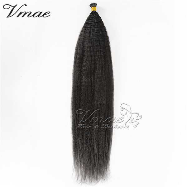 

vmae indian malaysian 1g strand 100g natural color straight pre bonded keratin fusion i tip unprocessed human hair extensions, Black