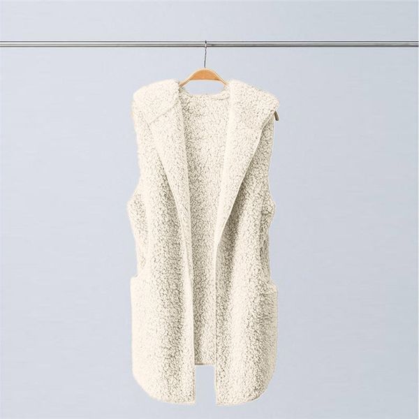 

pockets cashmere vest winter knitted sweater women long cardigan women new solid color sleeveless hooded sueter mujer tenygo n17, Black;white