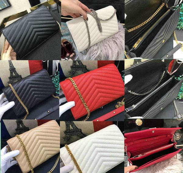 

5a quality caviar bags luxurious genuine leather shoulder bag designer women postman bag ms chain bags fashion handbag, dust bag box