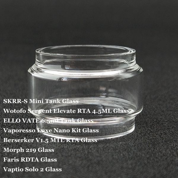 Fat Bulb Bubble Glasröhre für SKRR-S Mini Serpent Elevate ELLO VATE Luxe Nano Berserker V1.5 MTL RTA Morph 219 Faris RDTA TFV16 Solo 2