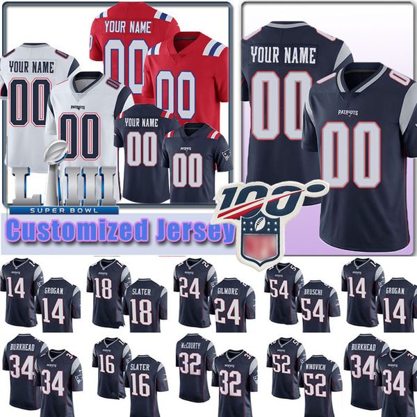 

custom winovich bruschi jersey white develin patriot butler lewis flowers wise harrison hogan grogan plunkett mccourty andrews winovich 15, Blue;black