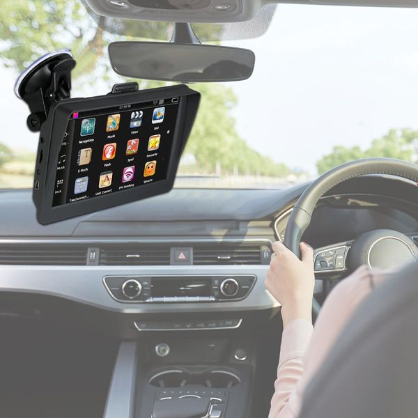 

7"hd car gps navigation system 8g voice guidance directional speed limit alerts with 3d north americe/europe maps car navigation