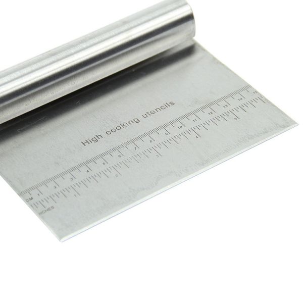 

tfbc stainless steel dough scraper cake pizza cutter pastry bread separator scale knife(11.4x15x2.5cm) other bakeware