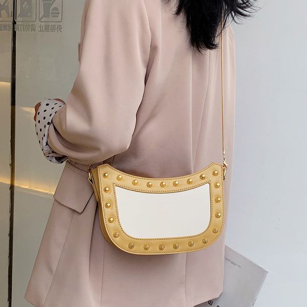 

женская сумка через плечо косой крест сумка текстура женская летняя новинка 2020 популярная заклепка цепочка полоса универсальные инс