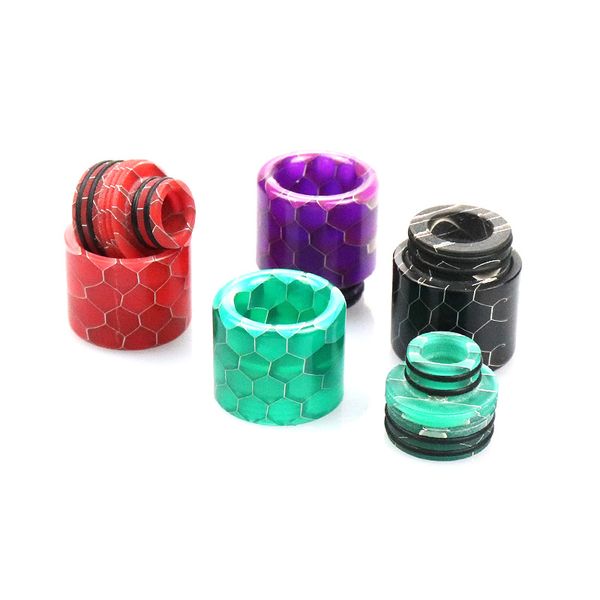 

Multifunction Drip Tip Honeycomb Snakeskin Resin Wide Bore Mouthpiece fit 810 atomizer also for 510 tank Ecig DHL Free
