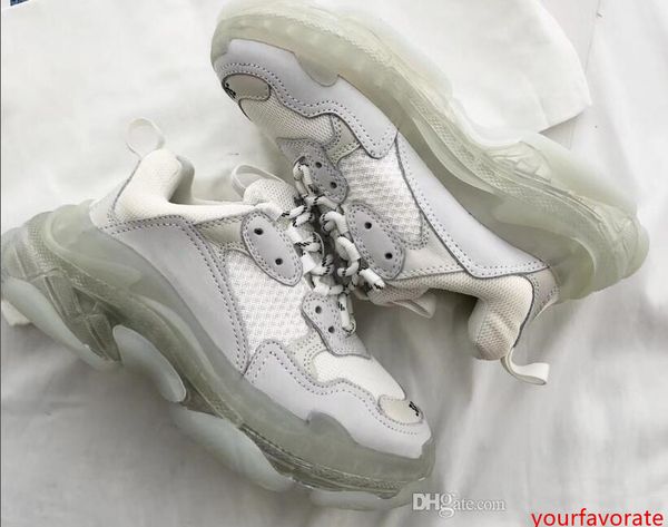 

2019 new luxury crystal bottom casual shoes triple s 2.0 sneaker designer old dad sneaker boots mens women casual shoes sneakers