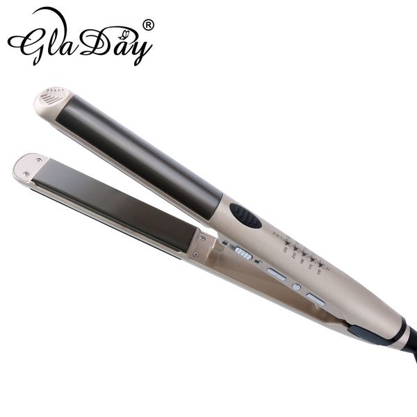

multifunctional hair curling iron professional nano titanium hair straightening flat iron curling irons 2 in 1 hair curler
