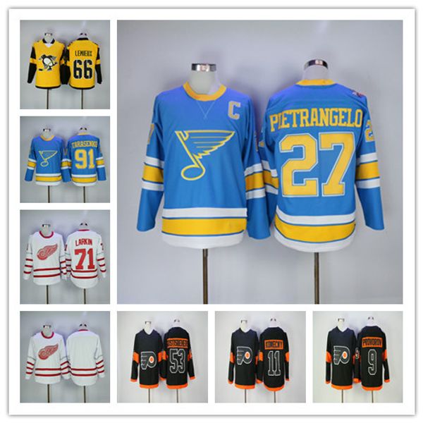 

2017 Stadium Series 9 Provorov 11 Konecny 53 Gostisbehere jersey 71 Larkin 91 Tarasenko 27 Pietrangelo 2017 Winter Classic hocey jersey