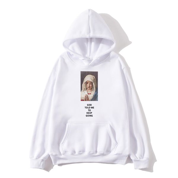 

new hot sale богородица печать мужские толстовка смешные streetwear мужчины / женщины осень зима вскользь толстовки толстовки пуловеры топы, Black